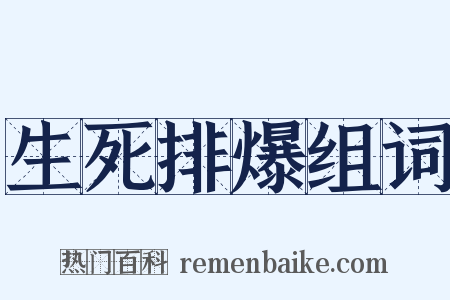 生死排爆组词是什么意思的图片